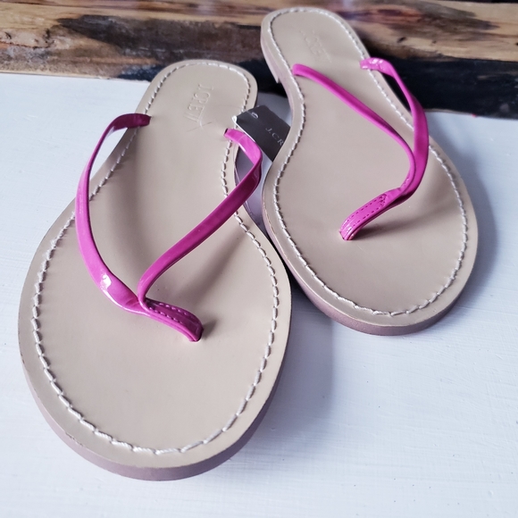 J Crew NWT Leather Thong Sandals - 9 - Picture 3 of 7